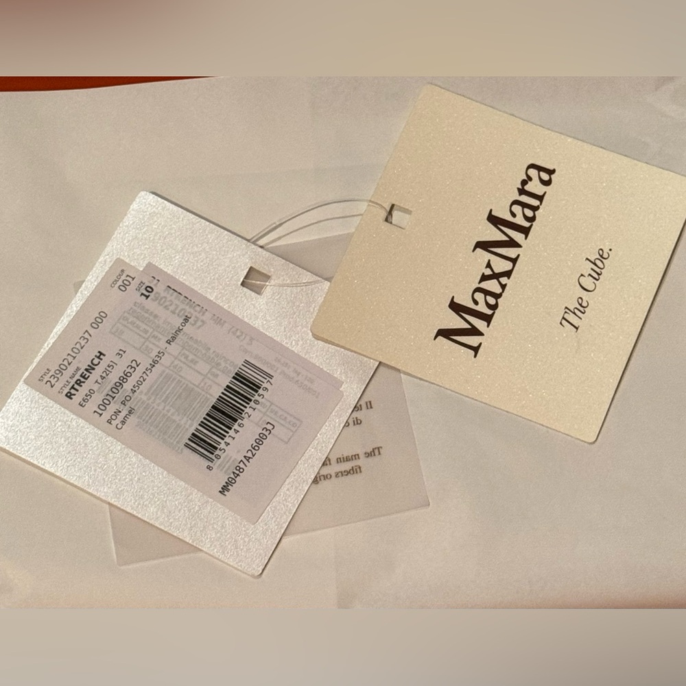 MAX MARA Beige The Cube Belted Trench Coat - Picture 9 of 9